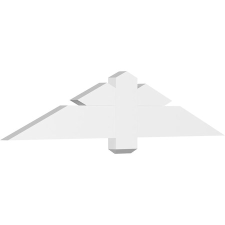 Ekena Millwork Kennewick Architectural Grade PVC Gable Bracket, 60"W x 12 1/2"H x 2"D x 6"F, 5/12 Pitch GBP060X13X0206KEN00